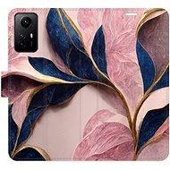 iSaprio flip case Pink Leaves for Xiaomi Redmi Note 12S - Phone Cover