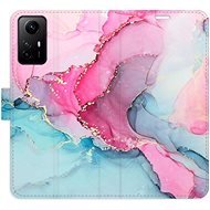 iSaprio flip pouzdro PinkBlue Marble pro Xiaomi Redmi Note 12S - Phone Cover