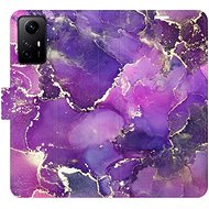 iSaprio flip case Purple Marble for Xiaomi Redmi Note 12S - Phone Cover