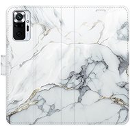 iSaprio flip pouzdro SilverMarble 15 pro Xiaomi Redmi Note 10 Pro - Phone Cover