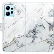 iSaprio flip pouzdro SilverMarble 15 pro Xiaomi Redmi Note 12 5G - Phone Cover