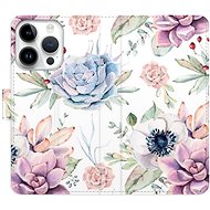 iSaprio Succulents Pattern flip case for iPhone 15 Pro - Phone Cover