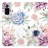 iSaprio flip pouzdro Succulents Pattern pro Xiaomi Redmi Note 10 Pro - Phone Cover