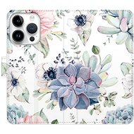 iSaprio flip pouzdro Succulents pro iPhone 15 Pro - Phone Cover
