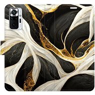 iSaprio flip pouzdro BlackGold Marble pro Xiaomi Redmi Note 10 Pro - Phone Cover