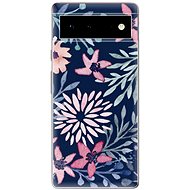 iSaprio Leaves on Blue pro Google Pixel 6 5G - Phone Cover