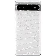 iSaprio Handwriting 01 pro white pro Google Pixel 6a 5G - Phone Cover