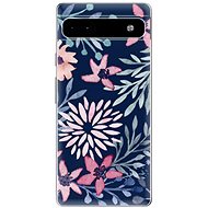 iSaprio Leaves on Blue pro Google Pixel 6a 5G - Phone Cover