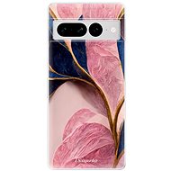 iSaprio Pink Blue Leaves pro Google Pixel 7 Pro 5G - Phone Cover
