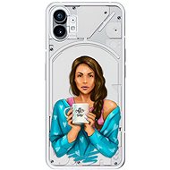 iSaprio Coffe Now pro Brunette pro Nothing Phone 1 - Phone Cover