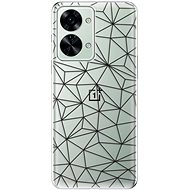 iSaprio Abstract Triangles 03 pro black pro OnePlus Nord 2T 5G - Phone Cover