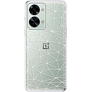 iSaprio Abstract Triangles 03 pro white for OnePlus Nord 2T 5G - Phone Cover