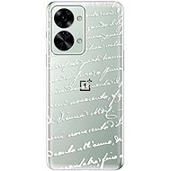 iSaprio Handwriting 01 pro white pro OnePlus Nord 2T 5G - Phone Cover
