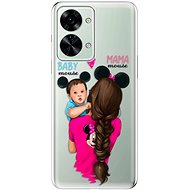 iSaprio Mama Mouse Brunette and Boy pro OnePlus Nord 2T 5G - Phone Cover