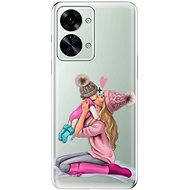 iSaprio Kissing Mom pro Blond and Girl pro OnePlus Nord 2T 5G - Phone Cover