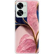 iSaprio Pink Blue Leaves pro OnePlus Nord 2T 5G - Phone Cover