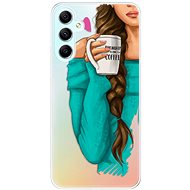 iSaprio My Coffe and Brunette Girl pro Samsung Galaxy A34 5G - Phone Cover