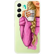iSaprio My Coffe and Blond Girl pro Samsung Galaxy A54 5G - Phone Cover
