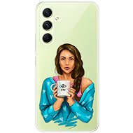 iSaprio Coffe Now pro Brunette pro Samsung Galaxy A54 5G - Phone Cover