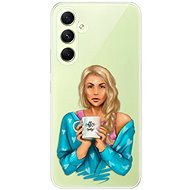 iSaprio Coffe Now pro Blond pro Samsung Galaxy A54 5G - Phone Cover