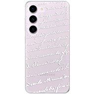 iSaprio Handwriting 01 pro white for Samsung Galaxy S23 5G - Phone Cover