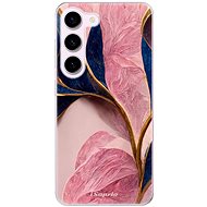 iSaprio Pink Blue Leaves pro Samsung Galaxy S23 5G - Phone Cover