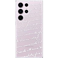 iSaprio Handwriting 01 pro white pro Samsung Galaxy S23 Ultra - Phone Cover