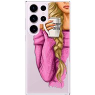 iSaprio My Coffe and Blond Girl pro Samsung Galaxy S23 Ultra - Phone Cover