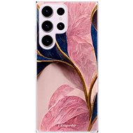 iSaprio Pink Blue Leaves pro Samsung Galaxy S23 Ultra - Phone Cover