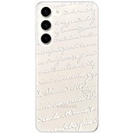 iSaprio Handwriting 01 pro white pro Samsung Galaxy S23+ 5G - Phone Cover