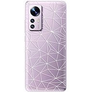 iSaprio Abstract Triangles 03 pro white pro Xiaomi 12 / 12X - Phone Cover