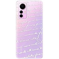 iSaprio Handwriting 01 pro white pro Xiaomi 12 Lite - Phone Cover