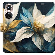 iSaprio flip case Gold Flowers for Honor 50 / Nova 9 - Phone Cover