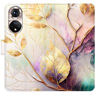 iSaprio flip case Gold Leaves 02 for Honor 50 / Nova 9 - Phone Cover