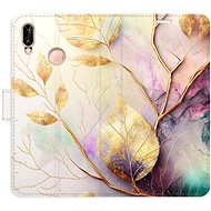 iSaprio flip case Gold Leaves 02 for Huawei P20 Lite - Phone Cover