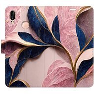 iSaprio flip pouzdro Pink Leaves pro Huawei P20 Lite - Phone Cover
