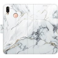 iSaprio flip pouzdro SilverMarble 15 pro Huawei P20 Lite - Phone Cover