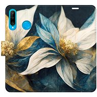 iSaprio flip pouzdro Gold Flowers pro Huawei P30 Lite - Phone Cover