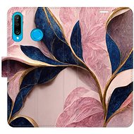 iSaprio flip case Pink Leaves for Huawei P30 Lite - Phone Cover