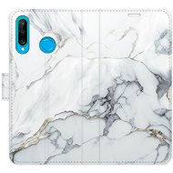 iSaprio flip pouzdro SilverMarble 15 pro Huawei P30 Lite - Phone Cover