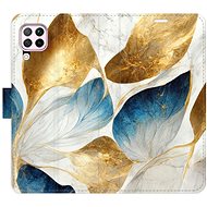 iSaprio flip pouzdro GoldBlue Leaves pro Huawei P40 Lite - Phone Cover