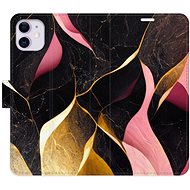 iSaprio flip pouzdro Gold Pink Marble 02 pro iPhone 11 - Phone Cover