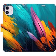 iSaprio flip case Orange Paint 02 for iPhone 11 - Phone Cover
