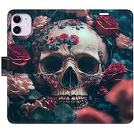 iSaprio flip pouzdro Skull in Roses 02 pro iPhone 11 - Phone Cover