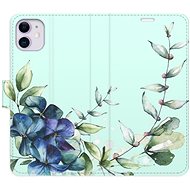 iSaprio flip case Blue Flowers for iPhone 11 - Phone Cover