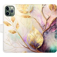 iSaprio flip pouzdro Gold Leaves 02 pro iPhone 11 Pro - Phone Cover
