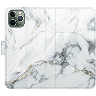 iSaprio flip pouzdro SilverMarble 15 pro iPhone 11 Pro - Phone Cover