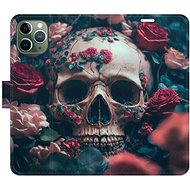 iSaprio flip pouzdro Skull in Roses 02 pro iPhone 11 Pro - Phone Cover