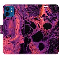 iSaprio flip pouzdro Abstract Dark 02 pro iPhone 12 mini - Phone Cover