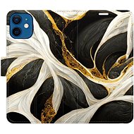 iSaprio flip case BlackGold Marble for iPhone 12 mini - Phone Cover